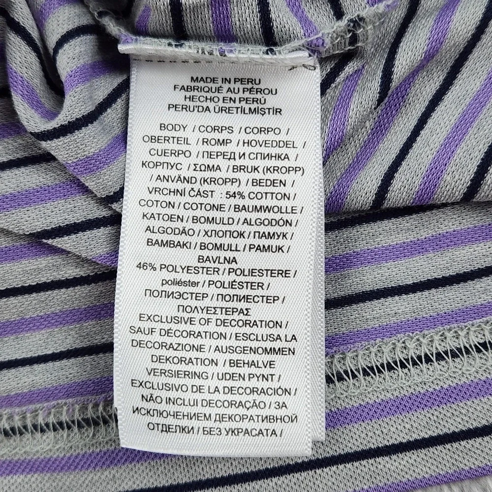 Ralph Lauren Polo Mens 2XL Purple Gray Striped Pro Fit Performance Wicking NEW